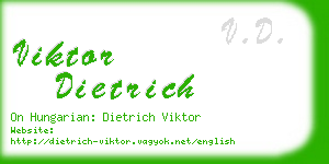 viktor dietrich business card